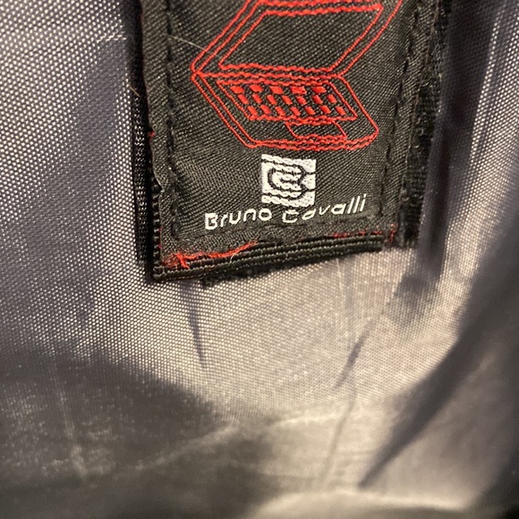 Bruno Cavalli Backpack large color gray and black long 19”wide 16” - Picture 6 of 16